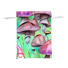 Historical Mushroom Forest Lightweight Drawstring Pouch (l) by GardenOfOphir