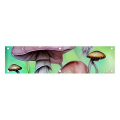 Historical Mushroom Forest Banner And Sign 4  X 1  by GardenOfOphir