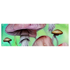 Historical Mushroom Forest Banner And Sign 9  X 3  by GardenOfOphir