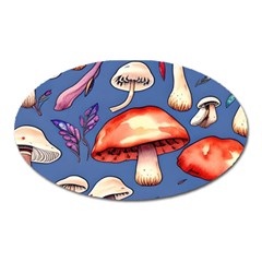 Nature s Own Wooden Mushroom Oval Magnet by GardenOfOphir