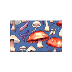 Nature s Own Wooden Mushroom Sticker Rectangular (100 Pack) by GardenOfOphir