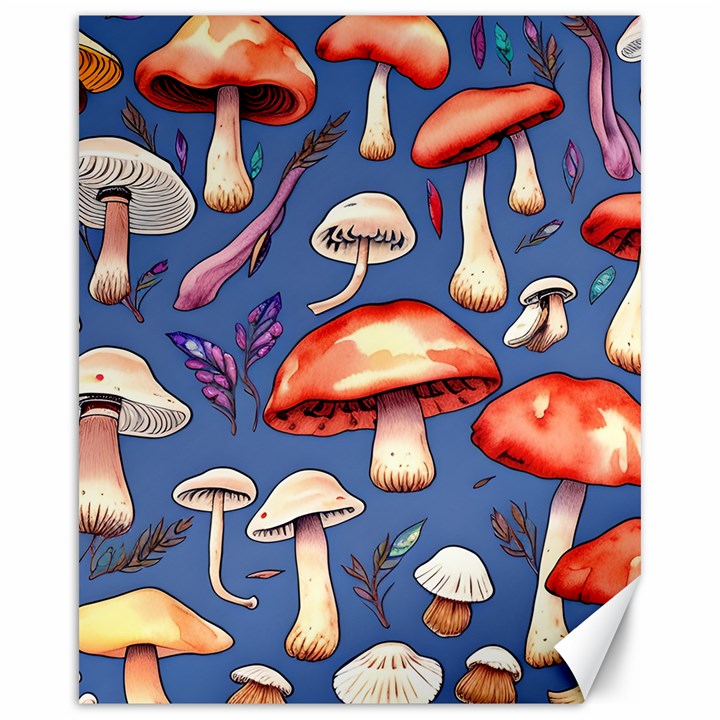 Nature s Own Wooden Mushroom Canvas 16  x 20 