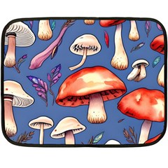 Nature s Own Wooden Mushroom Fleece Blanket (mini) by GardenOfOphir