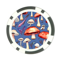 Nature s Own Wooden Mushroom Poker Chip Card Guard (10 Pack) by GardenOfOphir