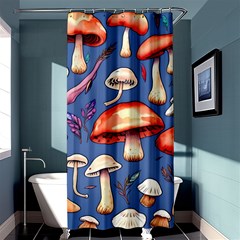 Nature s Own Wooden Mushroom Shower Curtain 36  X 72  (stall)  by GardenOfOphir