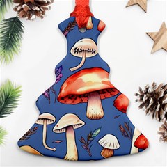 Nature s Own Wooden Mushroom Christmas Tree Ornament (two Sides) by GardenOfOphir