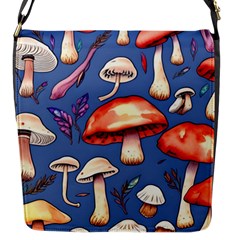 Nature s Own Wooden Mushroom Flap Closure Messenger Bag (s) by GardenOfOphir