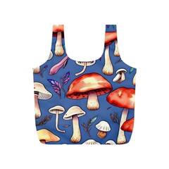 Nature s Own Wooden Mushroom Full Print Recycle Bag (s) by GardenOfOphir