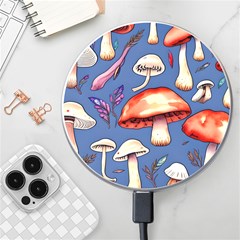 Nature s Own Wooden Mushroom Wireless Fast Charger(white) by GardenOfOphir