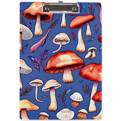 Nature s Own Wooden Mushroom A4 Acrylic Clipboard by GardenOfOphir