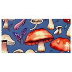 Nature s Own Wooden Mushroom Banner and Sign 4  x 2  Front