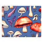 Nature s Own Wooden Mushroom One Side Premium Plush Fleece Blanket (Large) 80 x60  Blanket Front