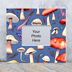 Nature s Own Wooden Mushroom White Wall Photo Frame 5  X 7  by GardenOfOphir