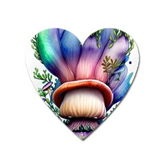 Forestcore Mushroom Heart Magnet by GardenOfOphir