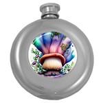 Forestcore Mushroom Round Hip Flask (5 oz) Front