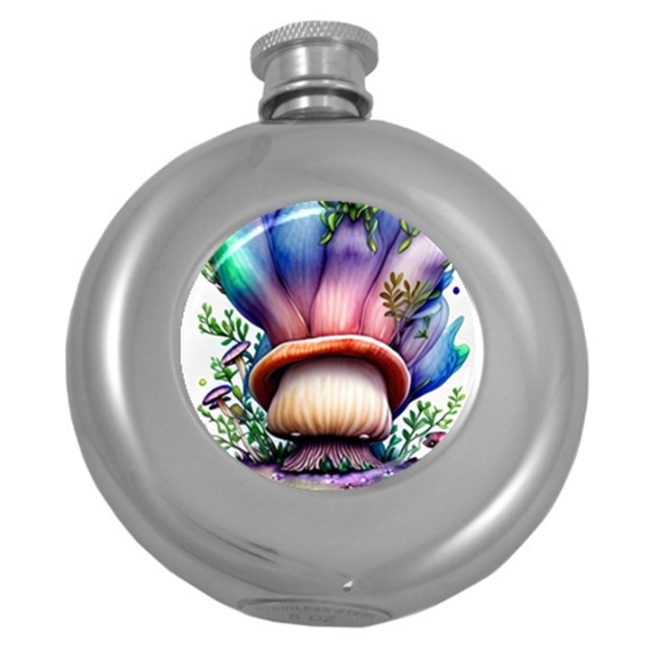 Forestcore Mushroom Round Hip Flask (5 oz)