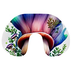 Forestcore Mushroom Travel Neck Pillow by GardenOfOphir