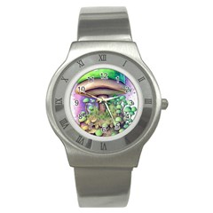 Farmcore Mushroom Stainless Steel Watch by GardenOfOphir