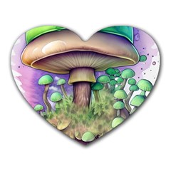 Farmcore Mushroom Heart Mousepad by GardenOfOphir