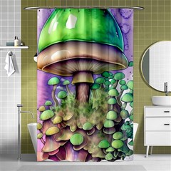 Farmcore Mushroom Shower Curtain 48  X 72  (small)  by GardenOfOphir