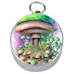 Farmcore Mushroom Silver Compasses by GardenOfOphir