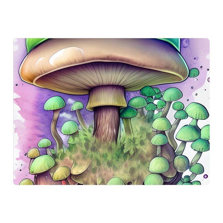 Farmcore Mushroom Premium Plush Fleece Blanket (Mini)