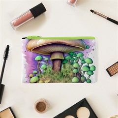 Farmcore Mushroom Cosmetic Bag (xs) by GardenOfOphir