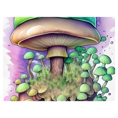 Farmcore Mushroom Premium Plush Fleece Blanket (extra Small) by GardenOfOphir