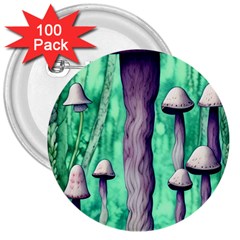 Witchy Mushroom 3  Buttons (100 Pack)  by GardenOfOphir