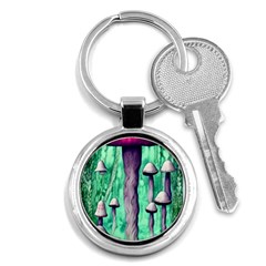 Witchy Mushroom Key Chain (round) by GardenOfOphir