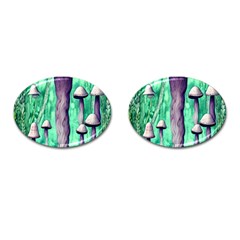 Witchy Mushroom Cufflinks (oval) by GardenOfOphir