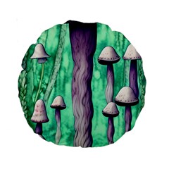 Witchy Mushroom Standard 15  Premium Round Cushions by GardenOfOphir