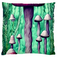 Witchy Mushroom Standard Premium Plush Fleece Cushion Case (one Side) by GardenOfOphir