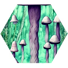 Witchy Mushroom Wooden Puzzle Hexagon