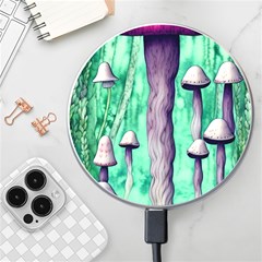 Witchy Mushroom Wireless Fast Charger(white) by GardenOfOphir