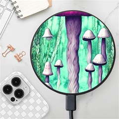 Witchy Mushroom Wireless Fast Charger(black) by GardenOfOphir