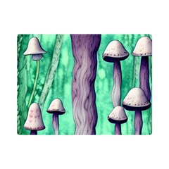 Witchy Mushroom One Side Premium Plush Fleece Blanket (mini) by GardenOfOphir