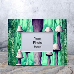 Witchy Mushroom White Tabletop Photo Frame 4 x6  by GardenOfOphir