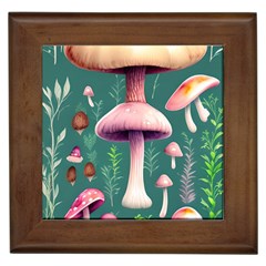 Tiny Historical Mushroom Framed Tile by GardenOfOphir