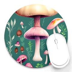 Tiny Historical Mushroom Round Mousepad by GardenOfOphir