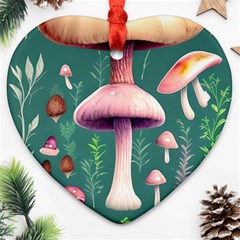 Tiny Historical Mushroom Ornament (heart) by GardenOfOphir