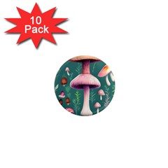 Tiny Historical Mushroom 1  Mini Magnet (10 Pack) 