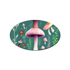 Tiny Historical Mushroom Sticker Oval (10 Pack) by GardenOfOphir