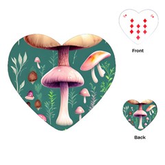 Tiny Historical Mushroom Playing Cards Single Design (heart) by GardenOfOphir