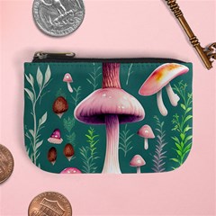 Tiny Historical Mushroom Mini Coin Purse by GardenOfOphir