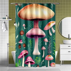 Tiny Historical Mushroom Shower Curtain 48  X 72  (small)  by GardenOfOphir