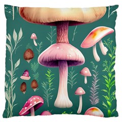 Tiny Historical Mushroom Large Cushion Case (one Side) by GardenOfOphir