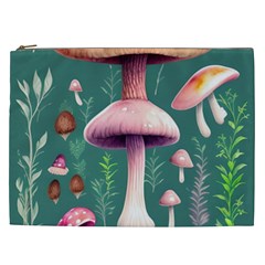 Tiny Historical Mushroom Cosmetic Bag (xxl) by GardenOfOphir