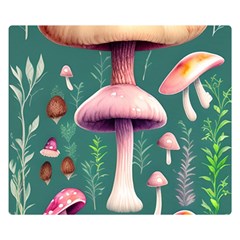 Tiny Historical Mushroom Premium Plush Fleece Blanket (small) by GardenOfOphir