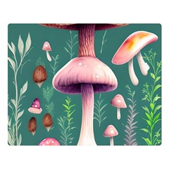 Tiny Historical Mushroom Premium Plush Fleece Blanket (large) by GardenOfOphir